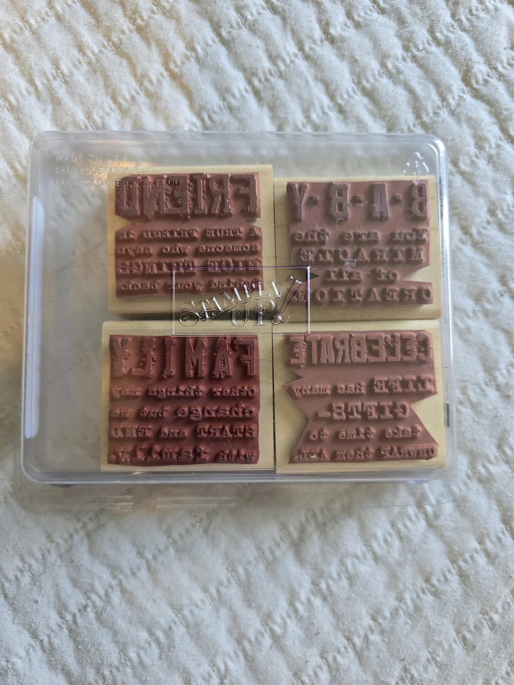 Stampin' Up! Wooden Sentiment Stamp Set - 